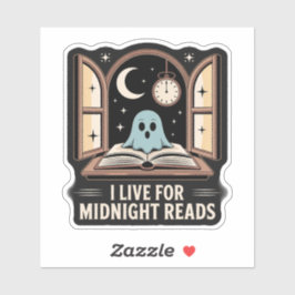Ik leef voor Midnight Reads Sticker