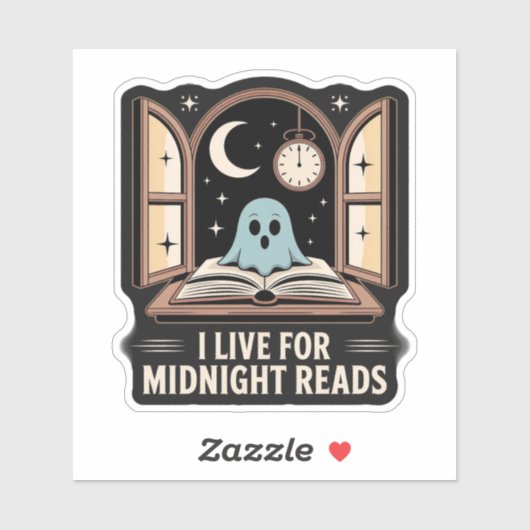Ik leef voor Midnight Reads Sticker (Vel)