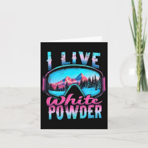 Ik leef witte poeder snowboarden kaart