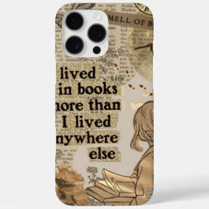 Ik leefde meer in boeken dan waar dan ook iPhone 16 pro max hoesje
