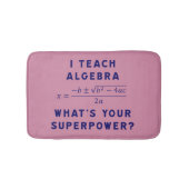 Ik leer Algebra / Wat is jouw Superpower? Cashmere Badmat (Voorkant)