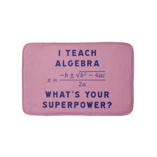 Ik leer Algebra / Wat is jouw Superpower? Cashmere Badmat