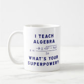 Ik leer Algebra / Wat is jouw Superpower? Koffiemok (Links)