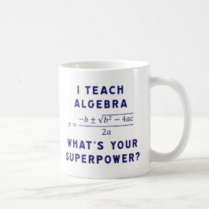 Ik leer Algebra / Wat is jouw Superpower? Koffiemok