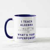 Ik leer Algebra / Wat is jouw Superpower? Mok (Links)