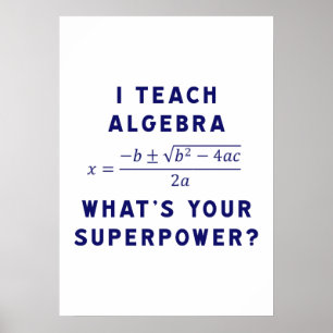Ik leer Algebra / Wat is jouw Superpower? Poster
