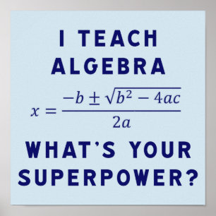 Ik leer Algebra / Wat is jouw Superpower? Poster