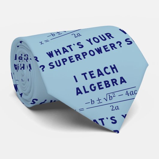 Ik leer Algebra / Wat is jouw Superpower? Stropdas (Opgerold)