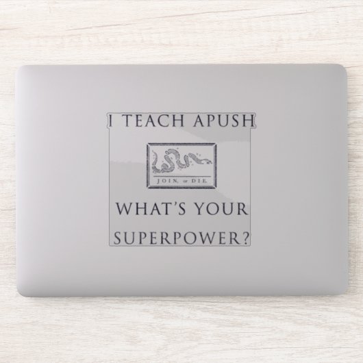 Ik leer APUSH - Wat is je Superpower? Sticker (Computer)