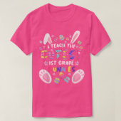 Ik leer de beste 1e klas-bunnies-leraar t-shirt (Design voorkant)