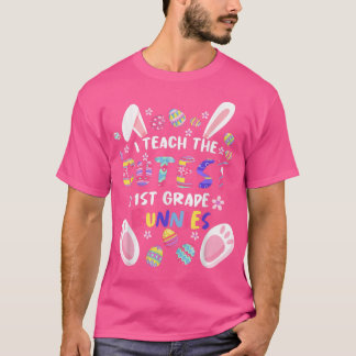 Ik leer de beste 1e klas-bunnies-leraar t-shirt