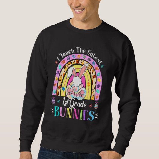 Ik leer de beste 1e klas-bunnies-leraar trui (Voorkant)