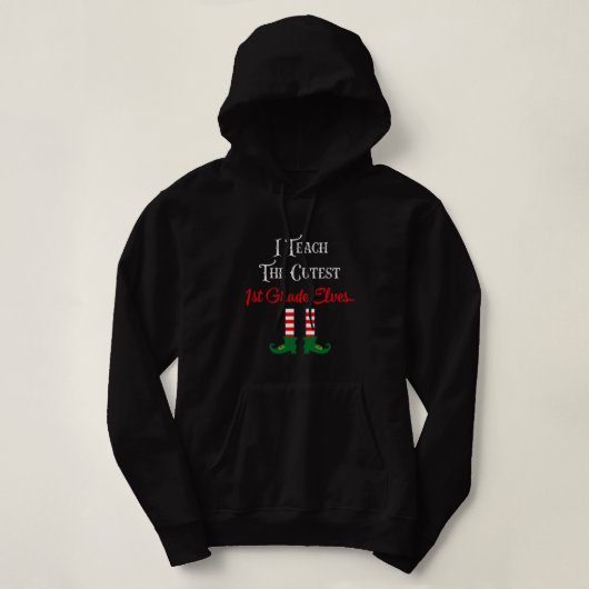 Ik leer de beste eerste klas van Elves Funny Chris Hoodie (Design voorkant)