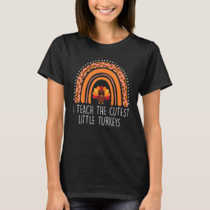 Ik leer de beste kleine kalkoenleraar Thanksgi T-shirt