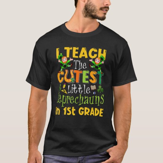 Ik leer de beste kleine Leprechauns 1e klas Pa T-shirt (Voorkant)