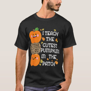 Ik leer de beste pompoen in de luipaard t-shirt