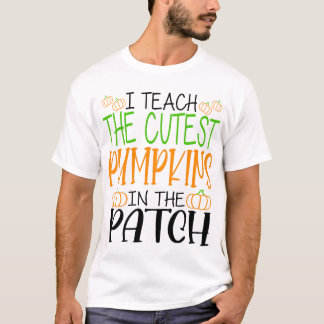 Ik leer de beste pompoen in de patchleraar t-shirt