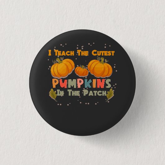 Ik leer de beste pompoen in de pleister. ronde button 3,2 cm (Voorkant)