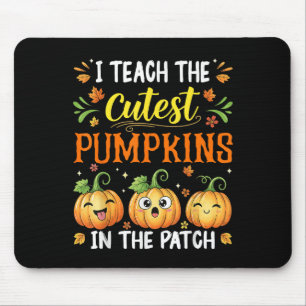 Ik leer de beste pompoenen Funny Halloween Teache Muismat