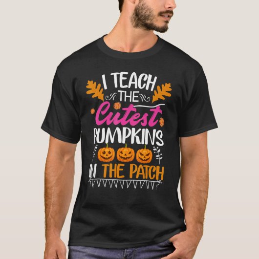 Ik leer de beste pompoenen in de leraar patch. t-shirt (Voorkant)
