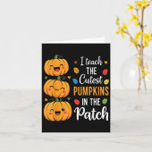 Ik leer de beste pompoenen in de patch halloween kaart (Gele Bloem)
