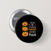 Ik leer de beste pompoenen in de patch halloween ronde button 5,7 cm (Voorkant /achterkant)