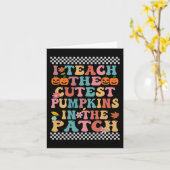 Ik leer de beste pompoenen in de patchroovy. kaart (Gele Bloem)