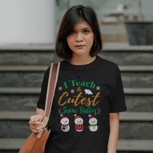 Ik leer de beste sneeuwbaby's kerstmis t-shirt