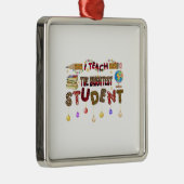 Ik leer de beste student metalen ornament (Rechts)