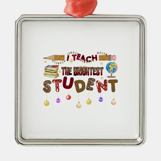 Ik leer de beste student metalen ornament (Voorkant)