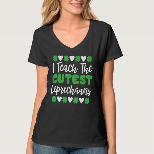 Ik leer de Cutest Leprechauns leraar St Patrick. T-shirt (Voorkant)