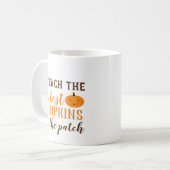 Ik leer de Cutest Pumpkins in de Patch Halloween Koffiemok (Voorkant links)