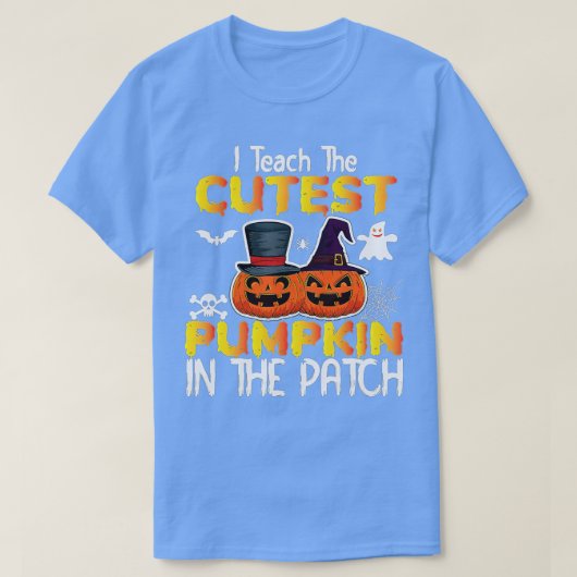 Ik leer de Cutest Pumpkins in de Patch, leraar F T-shirt (Design voorkant)