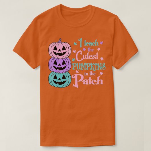 Ik leer de Cutest Pumpkins in de Patch, leraar F T-shirt (Design voorkant)