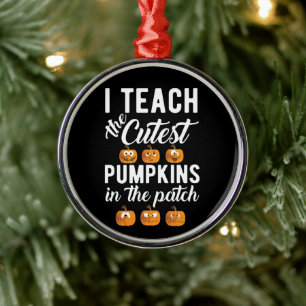 Ik leer de Cutest Pumpkins in de Patch Metalen Ornament