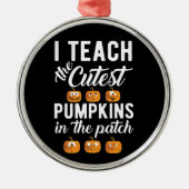 Ik leer de Cutest Pumpkins in de Patch Metalen Ornament (Voorkant)