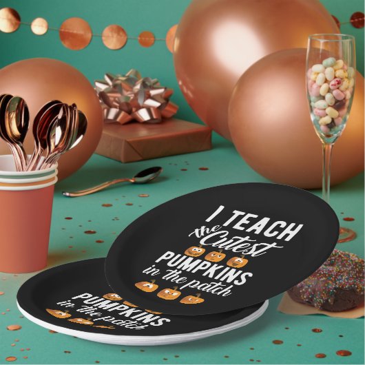 Ik leer de Cutest Pumpkins in de Patch Papieren Bordje (Multi)