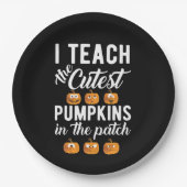 Ik leer de Cutest Pumpkins in de Patch Papieren Bordje (Voorkant)