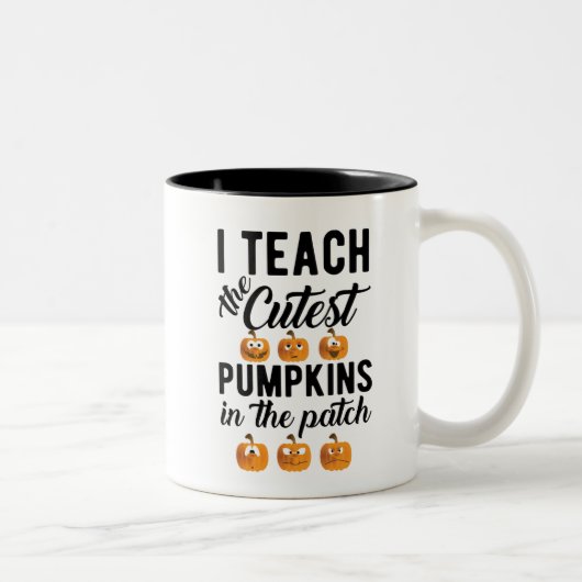 Ik leer de Cutest Pumpkins in de Patch Tweekleurige Koffiemok (Rechts)