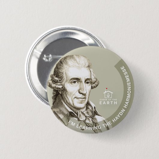 Ik leer de Haydn Harmoniemesse Ronde Button 5,7 Cm (Voorkant /achterkant)