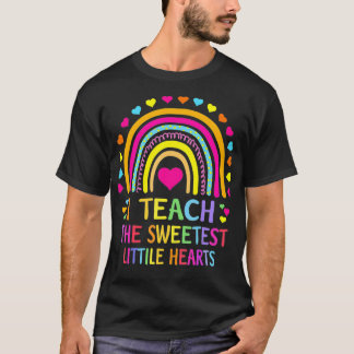 Ik leer de liefste harten van de regenboogleraar t-shirt