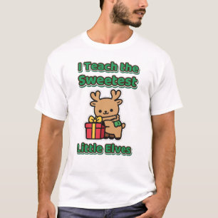 Ik leer de liefste kleine elfen leraar t-shirt
