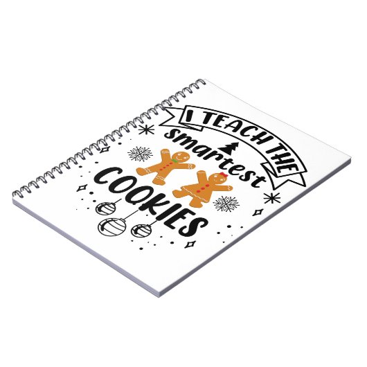 Ik leer de mooiste koekjes met kerst van de leraar notitieboek (Linkerzijde)