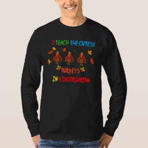 Ik leer de Schattigee kalkoenen in de kleuterschoo T-shirt