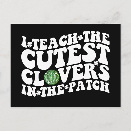 Ik leer de Schattigee klavers in de Patch Disco Ba Briefkaart (Voorkant)