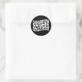 Ik leer de Schattigee klavers in de Patch Disco Ba Ronde Sticker (Tas)