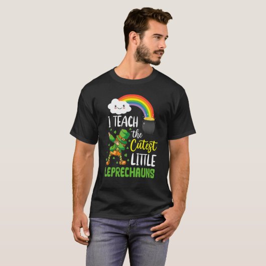 Ik leer de Schattigee kleine Leprechauns Green Sha T-shirt (Voorkant volledig)