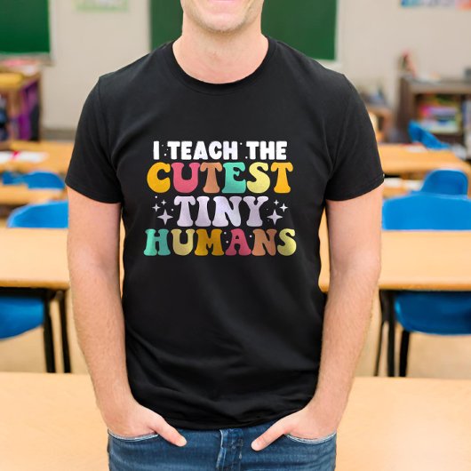 Ik leer de Schattigee kleine mensen grappige leraa T-shirt