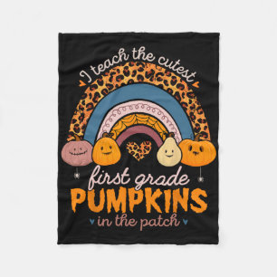 Ik leer de Schattigee pompoenen Halloween eerste k Fleece Deken