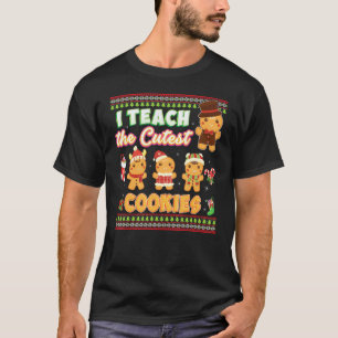 Ik Leer De Schattigste Koekjes Leraar Kerst Zweet T-shirt